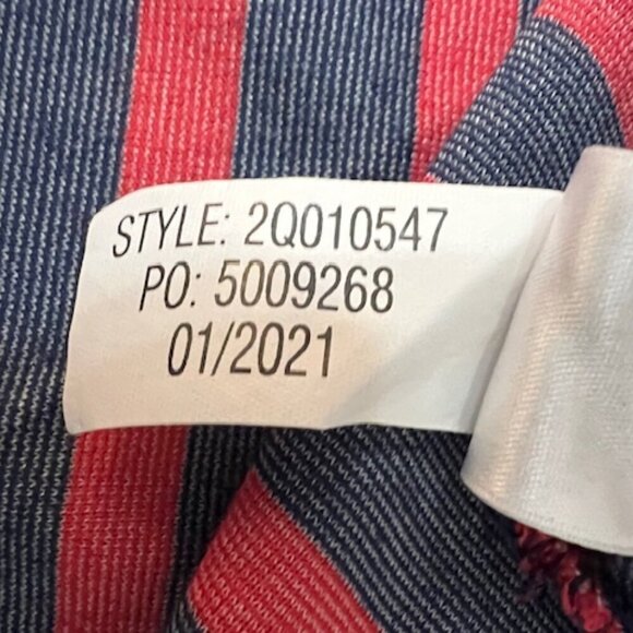 Vineyard Vines Striped Weekend Maxi Dress Navy Blue Red Size M - Picture 6 of 6